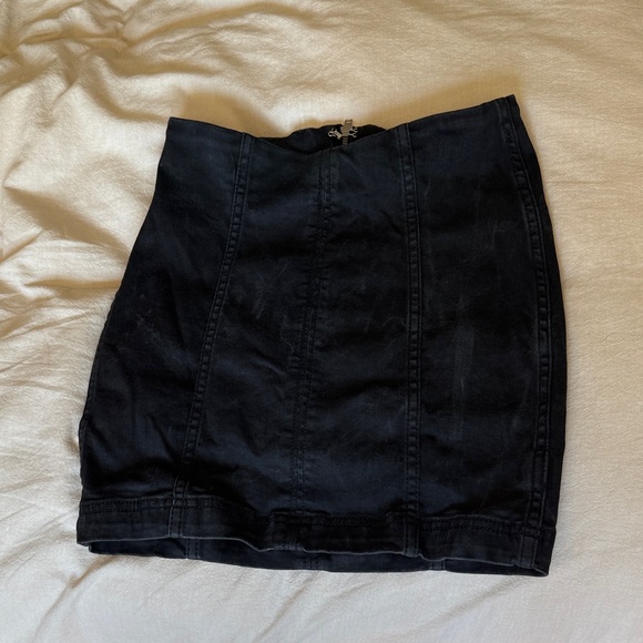 Free People Dresses & Skirts - Free People Black Denim Mini Skirt